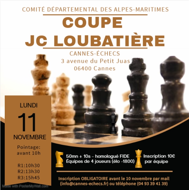 COUPE LOUBATIÈRE & COUPE 1600 - 11 NOVEMBRE AU CLUB !